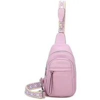 ITALYSHOP24 Schultertasche UNISEX Sling Tasche Cross Over Brust Body Bag Umhängetasche Rucksack, Freizeitrucksack Sport Reise Schule Travel Wandern Arbeit Leder Optik