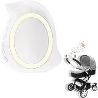 marmortrend Sehnsucht nach Einzigartigkeit Kinderwagenaufsatz Kinderwagenschaukler mit Weißem Rauschen und Musikbox, Kompatibel mit Rockit Kinderwagenschaukler, 1800mAh Akku