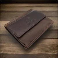 JOCKEY CLUB Mini Geldbörse kleines echt Leder Portemonnaie mit RFID Schutz, ideal auch für den Urlaub, gewachstes Rindleder