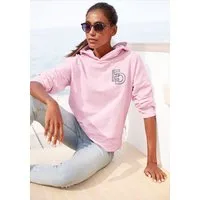 Elbsand Kapuzensweatshirt Jonna mit großem Logodruck auf dem Rücken, bequemer Hoodie aus Baumwolle