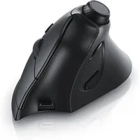 CSL kabellose Vertikalmaus, Wireless 2,4 GHz Funk, ergonomische Maus (Funk, 250 dpi, ergonomisches Design, gegen Mausarm Tennisarm, Multimedia-Drehregler)