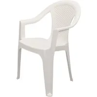 Spetebo Gartenstuhl Kunststoff Gartenstuhl anthrazit - 4er Set (Set, 1 St), Monoblock Stuhl in Rattan Optik