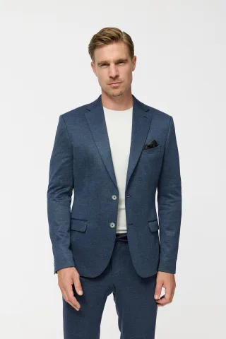 zuitable - Modernes Herren-Sakko mit Reverskragen blau - Gr. - 58