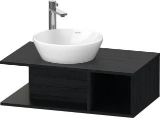 Duravit D-Neo Konsolenwaschtischunterbau wandhängend Eiche Schwarz Matt 800x480x260 mm - DE491801616 DE491801616