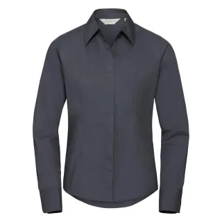 Russell Collection - Hemd für Damen Langärmlig (Grau)