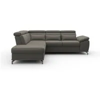 sit&more Ecksofa Cabrio L-Form, B: 274 cm, mit Sitztiefen-, Arm- & Kopfteilverstellung, 3 Nierenkissen, Federkern, optional Schlaffunktion und Stauraum
