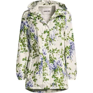 Wasserdichte Gemusterte Regenjacke SQUALL mit Packfach für Damen in Plus-Größe, Damen, size: plus, Blau, Polyester, by Lands' End