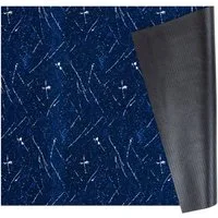 ANRO Küchenläufer RAHMA Industrie Spritzer pflegeleicht Flurläufer Küchenteppich, eckig, Höhe: 3 mm, Teppichläufer 100cm Urban Chic Blau wasserdicht
