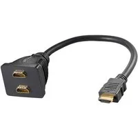 Goobay HDMI Y-Adapter 2x HDMI-Buchse(A) zu HDMI-Stecker(A Adapter