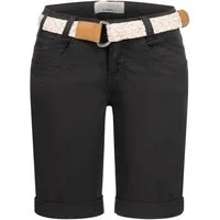 SUBLEVEL Bermudas Damen Short Bermuda kurze Hose Sommer Chino Short Stoff Hose Gürtel