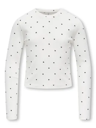 KIDS ONLY - KOGBELLA LIFE AOP L/S TOP JRS NOOS Cloud Dancer - Gr. - 164