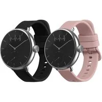 kwmobile 2x Uhrenarmband für Withings ScanWatch 38mm / Steel HR 36mm / Move ECG Smartwatch, 2-tlg., Fitnesstracker Band Set aus TPU Silikon - Ersatzarmband Smartwatch