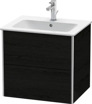 Duravit XSquare Waschtischunterbau wandhängend Eiche Schwarz Matt 610x478x560 mm - XS417101616 XS417101616