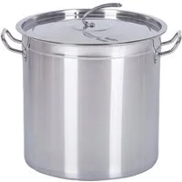 HOOZ Suppentopf Kochtopf Gastronomie Suppentopf Groß 10-170 Liter für alle Herdarten, Edelstahl (Großer 15 L Edelstahltopf mit Deckel, 2-tlg., induktionsgeeignet, inkl. Deckel und Messskala), Großvolumiger Topf XXL – ideal für Gastro, Einkochen & gro
