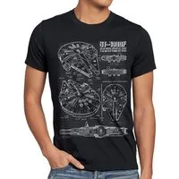 style3 T-Shirt Millennium Falcon star krieg wars imperium der sterne vader