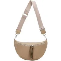 ITALYSHOP24 Schultertasche Damen Tasche Gürteltasche Bauchtasche Brusttasche (CrossBody Bag, Crossbag, Reisetasche, mit einem langen verstellbaren Schulterriemen, Schultergurt), als CrossOver, Umhängetasche tragbar, Hüfttasche