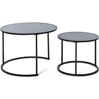 Jahnke Couchtisch (2-St), Couchtisch, Beistelltisch, Nachttisch in edlem Look