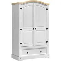 vidaXL Kleiderschrank Kleiderschrank CORONA Weiß 101 x 52 x 170 cm (1-St)
