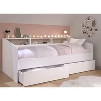 Parisot Stauraumbett in 23 - Weiss - 203x113x82cm (LxBxH)