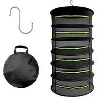 CannoBox Gewächshaus Ø60cm 6-lagiges Faltbares Trockennetz für Kräuter und Growzelte, 1-St., 6-lagige Trockennetz, für Küche, Growzelt, Gewächshäusern
