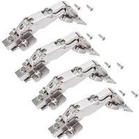 SO-TECH® Möbelbeschlag Weitwinkelscharniere T52 Weitwinkel-Topfband mit Soft-Close (4 St), Eckanschlag 165° Topfscharnier inkl. Montageplatte