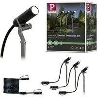 Paulmann LED Gartenstrahler Plug & Shine, Plug & Shine, LED fest integriert, Warmweiß, LED-Modul, 3000K, 3er Set