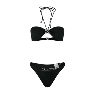 Off White - Bikini Oberteil-Set für Damen (Schwarz)