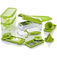 Genius Gemüseschneider Genius Nicer Dicer Smart Julietti, 16 Teile, Gemüseschneider, 16 Teile Würfel, Stifte, Gemüsehobel mit 800 ml Fassungsvolumen