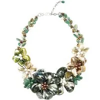 COLLEZIONE ALESSANDRO Kette mit Anhänger Blumenstrauß, mit echten Süßwasserperlen
