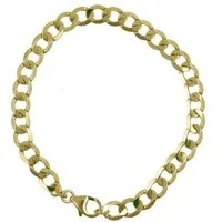 HOPLO Goldarmband Goldkette Panzerkette Länge 21cm - Breite 5,0mm - 333-8 Karat Gold, Made in Germany