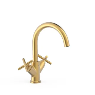 Tres 2 Griff Waschtischarmatur L Mit Griff G3/8" flexible Anschlussschläuche, 28320301OM 28320301OM