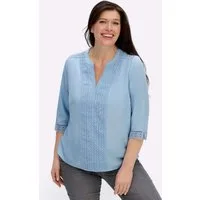 Sieh an! Klassische Bluse Schlupfbluse 3/4-Arm