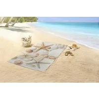good morning Strandtuch Cote, Velours (Packung, 1-St), Mikrofaser, Velours, Strandtuch, saugfähig, leicht, 100x180