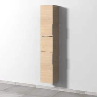 Sanipa 3way Hochschrank mit 2 Türen und 1 Auszug, Eiche-Nordic UM10048