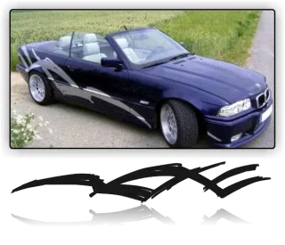 Aufkleber für die Fahrzeugseite (als Paar geliefert)