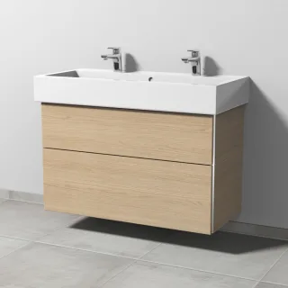 Sanipa 3way Waschtischunterbau zu Duravit Vero Waschtisch mit 2 Auszügen, Eiche-Nordic BR71948