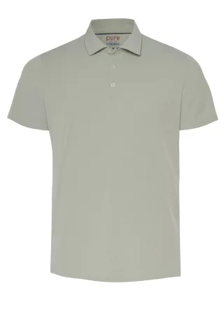 pure - Pure Functional Polo slim fit Halbarm grün - Gr. - S