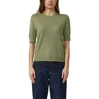 s.Oliver Strickpullover Halbarm-Strick mit Viskose