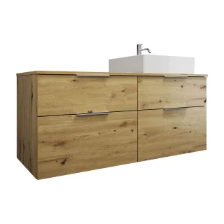 Burgbad Keramik Waschtisch-Set Eqio Eiche Dekor Urban/Alpinweiss, SGUS140RF5662C0001 SGUS140RF5662C0001