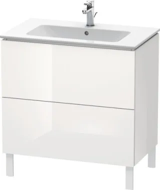 Duravit L-Cube Waschtischunterbau bodenstehend Weiß Hochglanz 820x481x704 mm - LC662608585 LC662608585