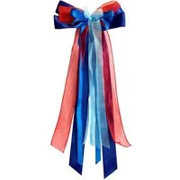 Nestler Schultüte Schleife, Blau / Rot, 23 x 50 cm, für Zuckertüte oder Geschenke