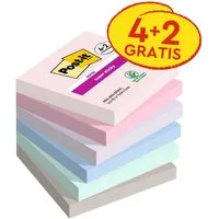 3M Deutschland GmbH Notizzettel Post-it Haftnotizen Super Sticky Notes Soulful Collection 6 Farben