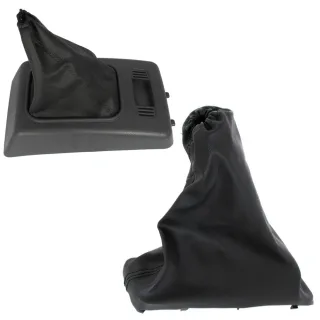 Schaltmanschette Manschette für Schaltknauf + Rahmen + Bezug Handbremse in Schwarz für Ford Transit Connect 2002-2013