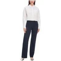 Marc Cain Stoffhose BE.0 - E1 - Essentials B blau,Elegant,Viskose,Unifarben,Wide Leg,Hoch