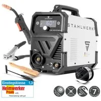 STAHLWERK Fülldrahtschweißgerät FLUX 160 ST Digital 160A FLUX MMA TIG, 40 - 160 A, Packung, 1-tlg., Einzelgerät, synergischem Drahtvorschub
