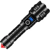 AIMAX LED Taschenlampe Taschenlampe LED Aufladbar, 2000 Lumen, 300 m Zoom, Wasserdicht (Typ-C)