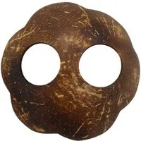 PANASIAM Sarong Sarongschließe - Kokosschnalle zum Sarong Binden - Pareo Verschluss, Kokosnuss-Schale, Schnalle für Wickelrock, Strandtuch oder Kleid aus Kokosschalenholz