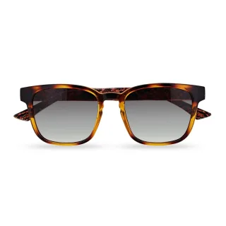 Ted Baker Rectangle Mens Polished Dark Tortoise Grey Gradient TB1635 Surf