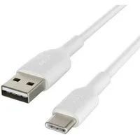 Belkin USB-Kabel, USB A zu USB-C-Kabel Belkin CAB001bt1MWH Weiß 1 m (1 Stück) (1 m)