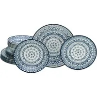 CreaTable Teller-Set Mexico, Teller Set 18-tlg (18-tlg), 6 Personen, Steingut, Traditionelle Motive